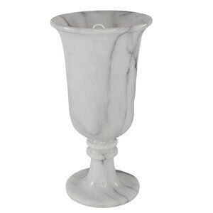 Vintage Veined Marble Goblet Wine Glass Chalice Decorative Piece 5.75" Tall